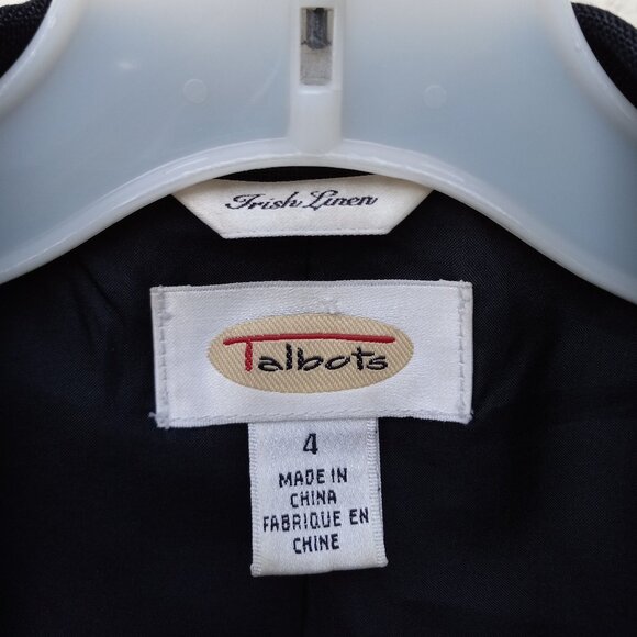 Minimalist Black Irish Linen 90s Style Boxy Jacket 90s Capsule Careerwear - Picture 11 of 12